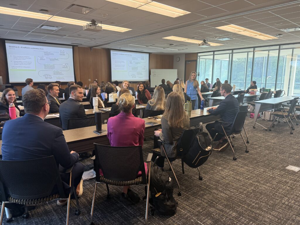 Deloitte consulting presents to MHA students