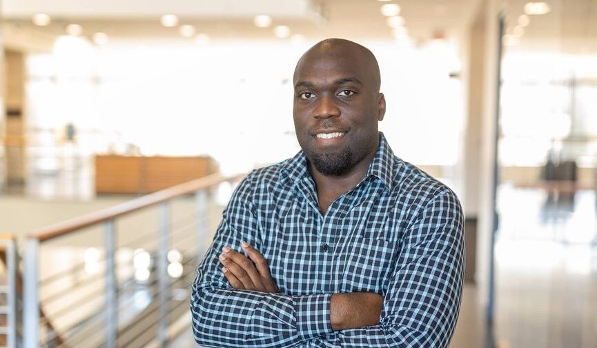 Image of Gawain Williams in the College of Public Health Building.